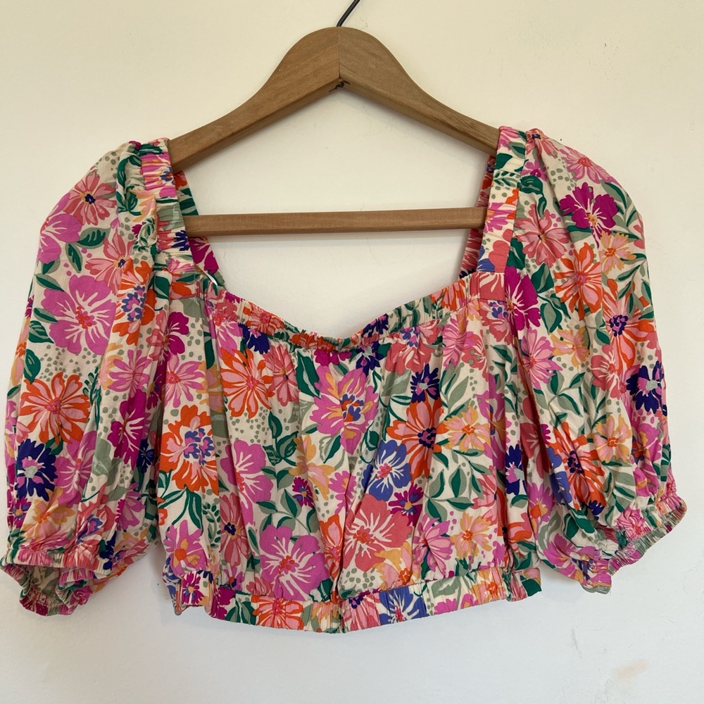 Abel the Label Floral Crop Top